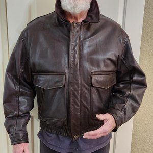Vintage Banana Republic Leather Bomber Jacket